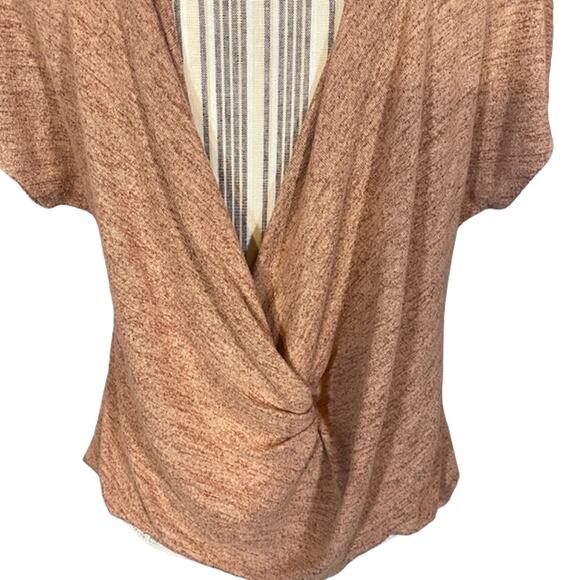 Express Salmon Pink Short Sleeve Blouse Women SZ XS - Picture 3 of 9